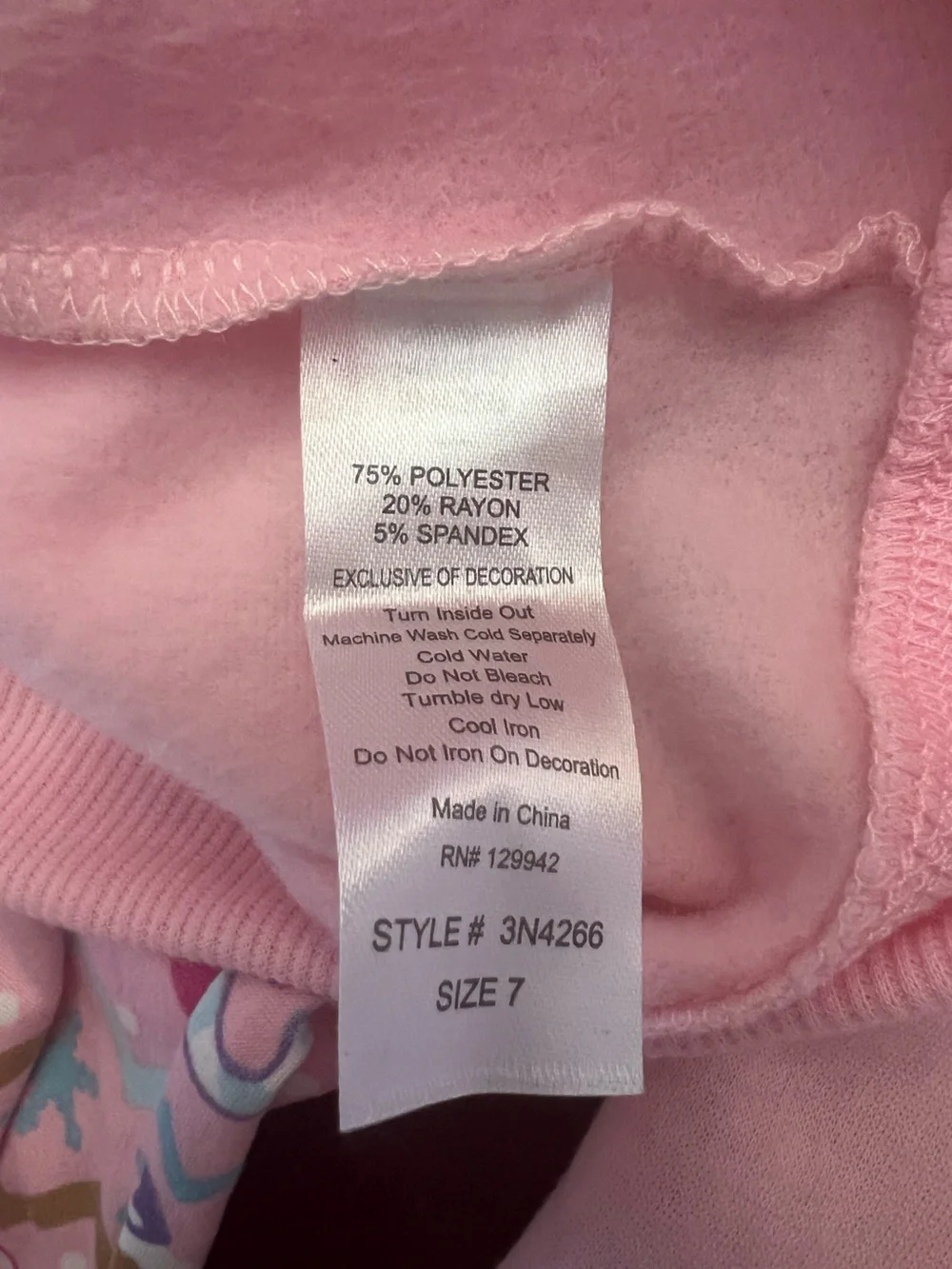 btween Pink Sequin Gingerbread 3-Piece Pajama Set